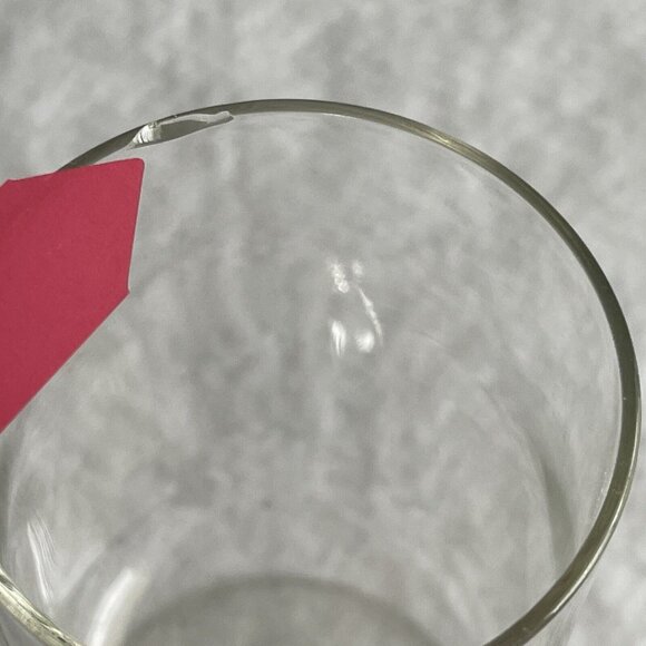 Frontier Airlines Stemmed Footed Wine Water Clear Glass  4.5" Vintage 60's FLAW - Picture 3 of 12